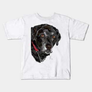 Black Labrador Retriever Dog Kids T-Shirt